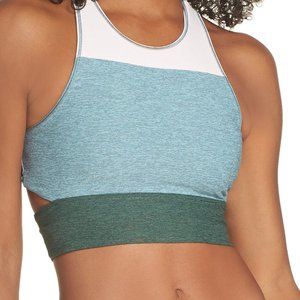 Outdoor Voices Tri-Tone Slashback Crop Top